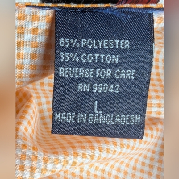 Casual Kiss large gingham shirt with embroidered rooster/ hay bales 3/4 sleeves - Picture 5 of 10